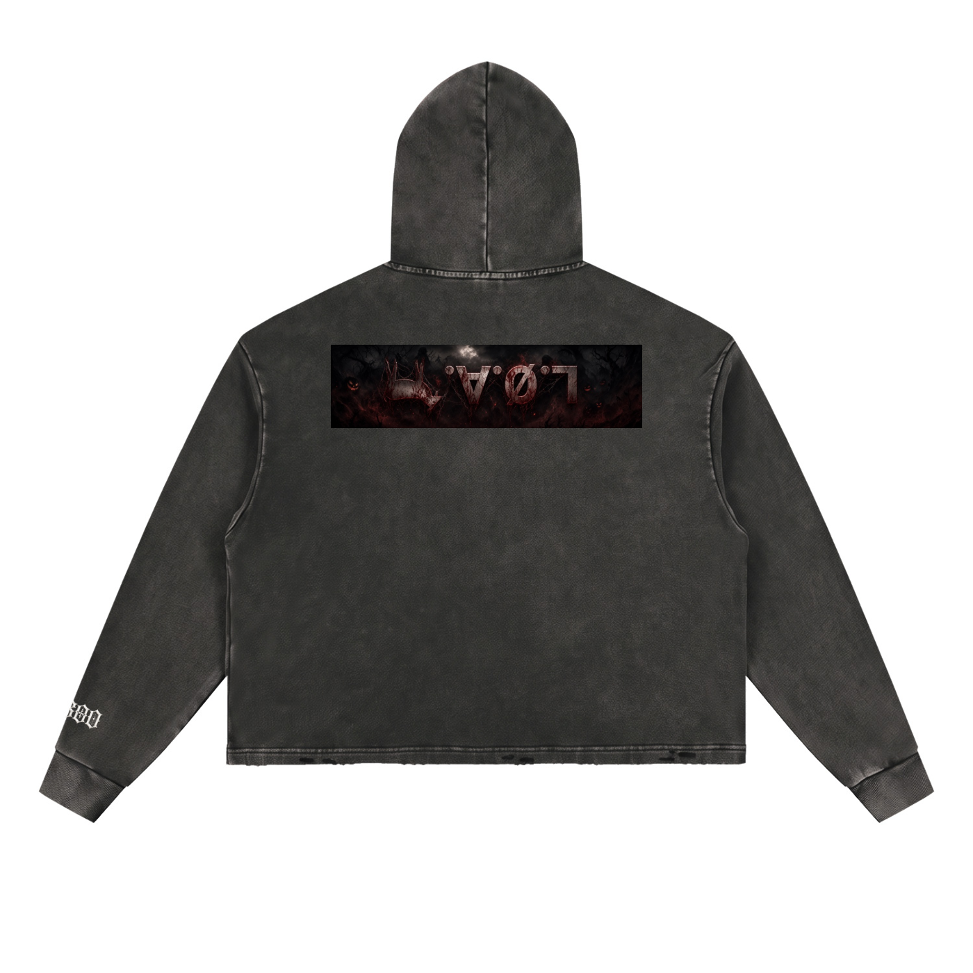 #3NOH Vintage Washed Frayed-Hem Hoodie