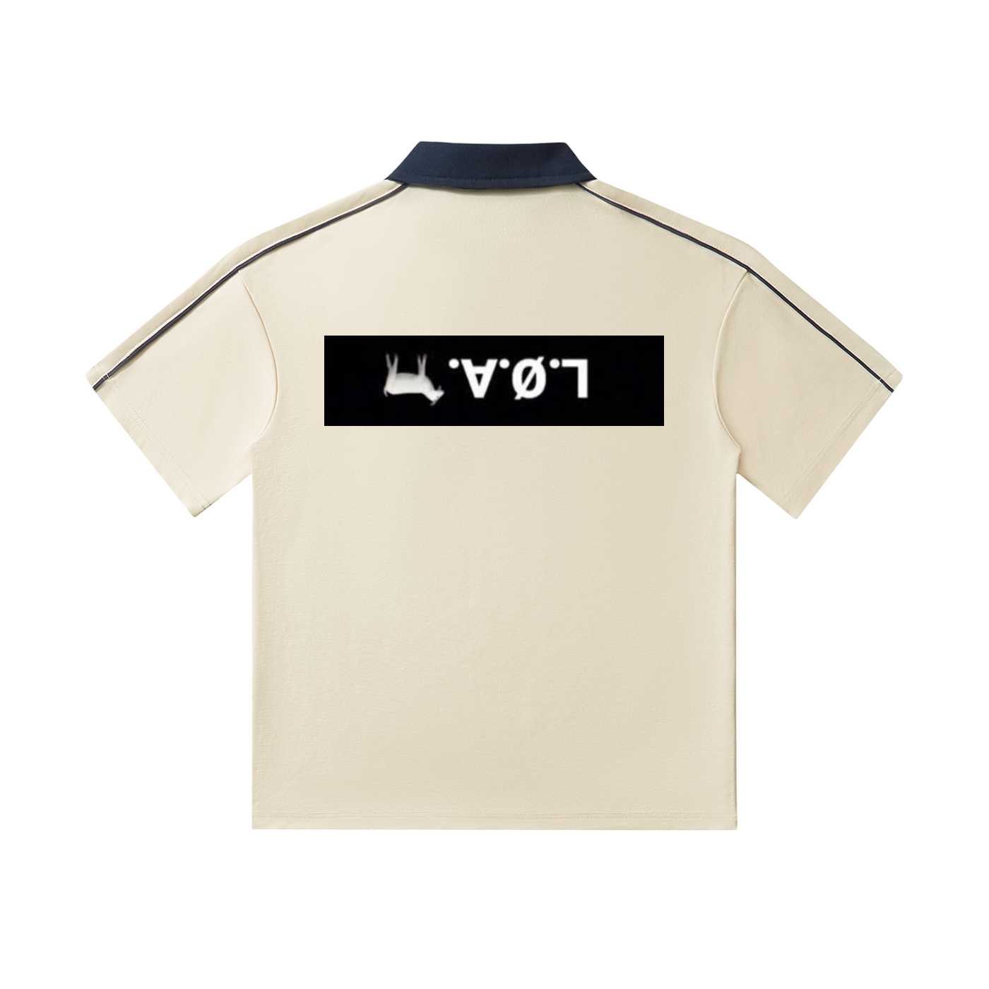 Contrast collar polo shirt with short sleeve casual streetwear design