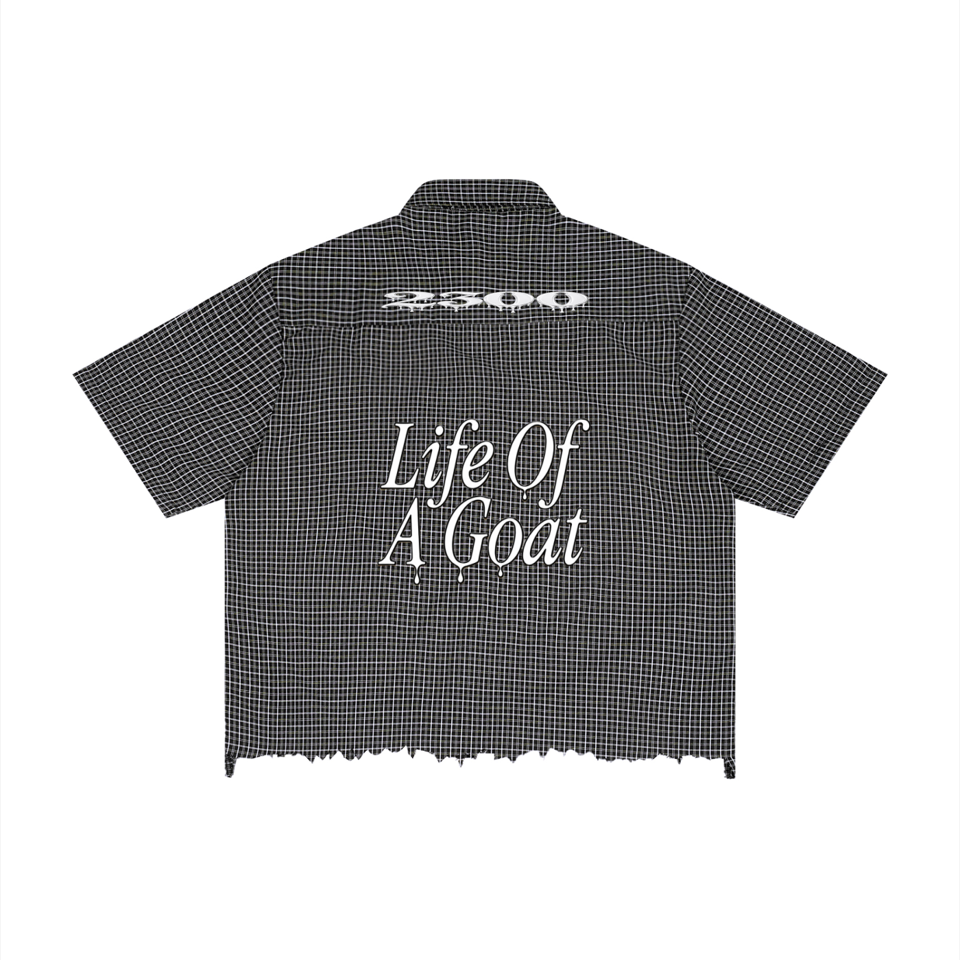 Life of a goat | 2300x no Haram Unisex Distressed Plaid Boxy Shirt