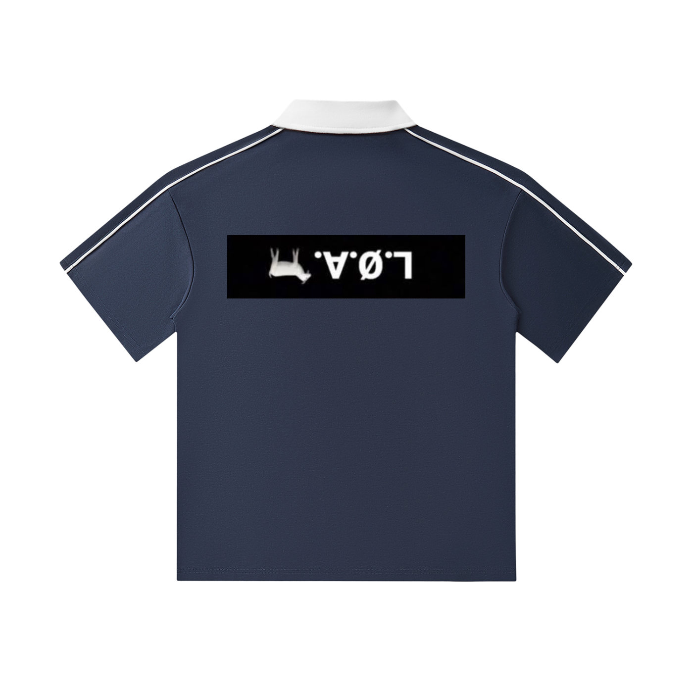 Contrast collar polo shirt with short sleeve casual streetwear design