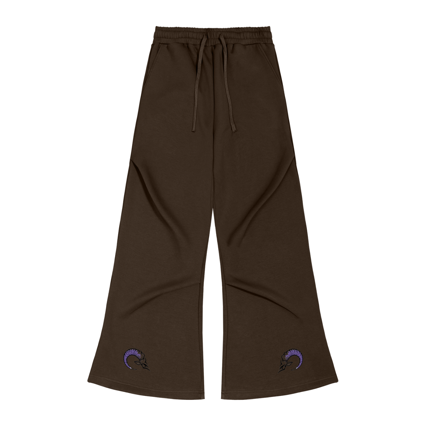 wide leg drawstring sweatpants oversized fit