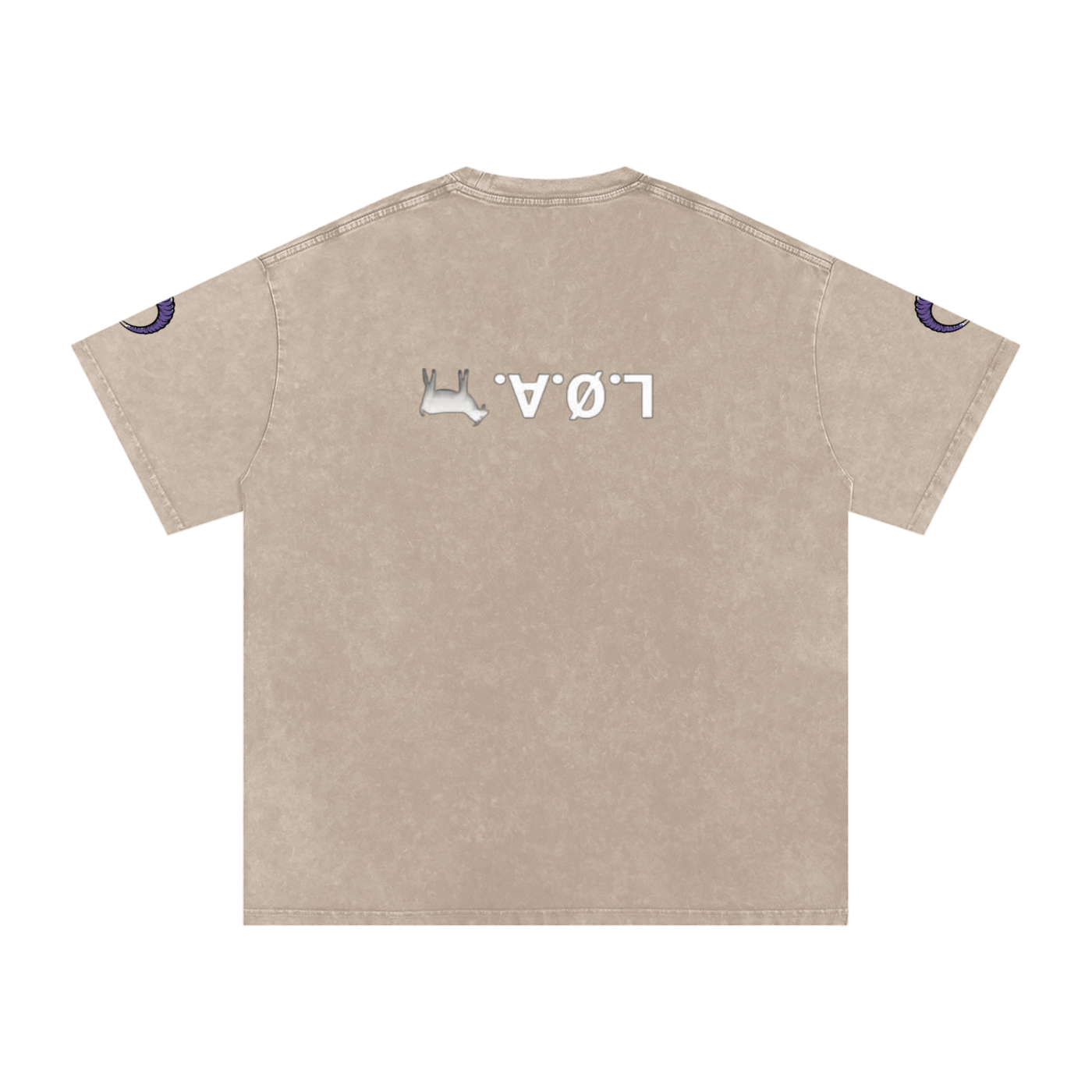 Snow Washed Oversized Cotton T-Shirt