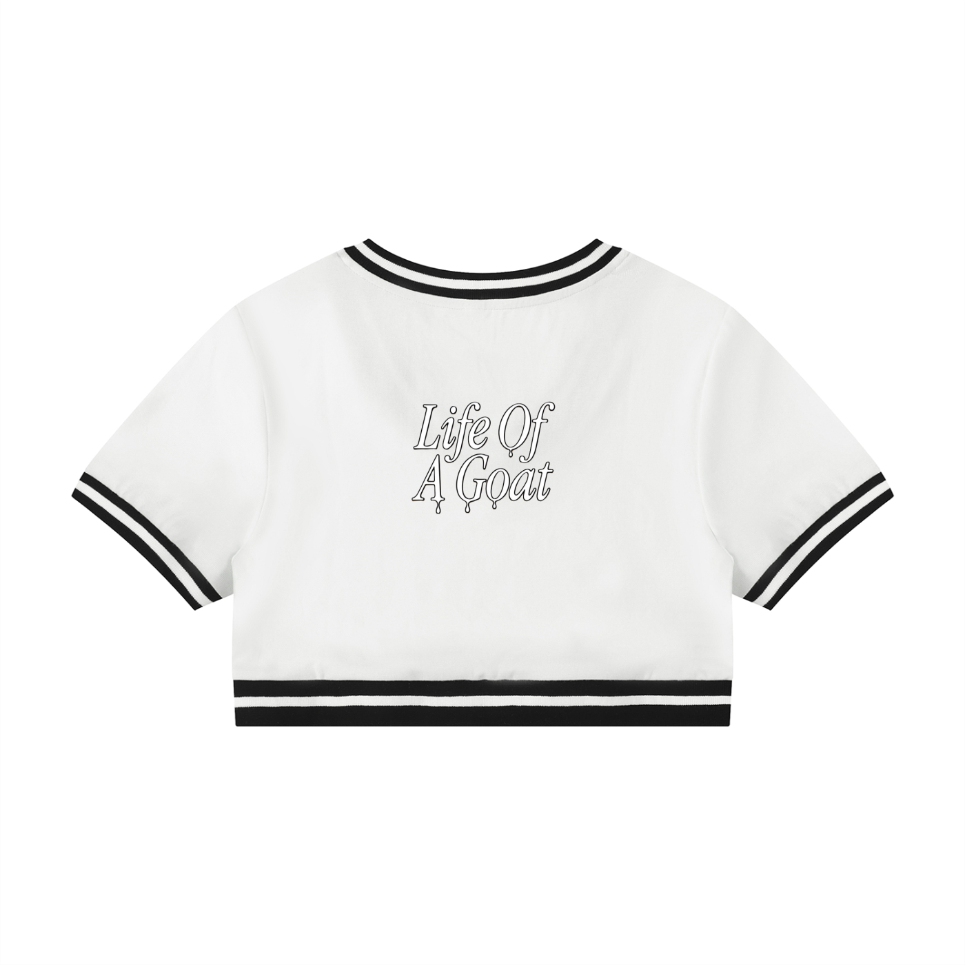 LIFE OF A GOAT | L.O.A.G Elite Ensemble Women's Color Block V-Neck Crop T-Shirt