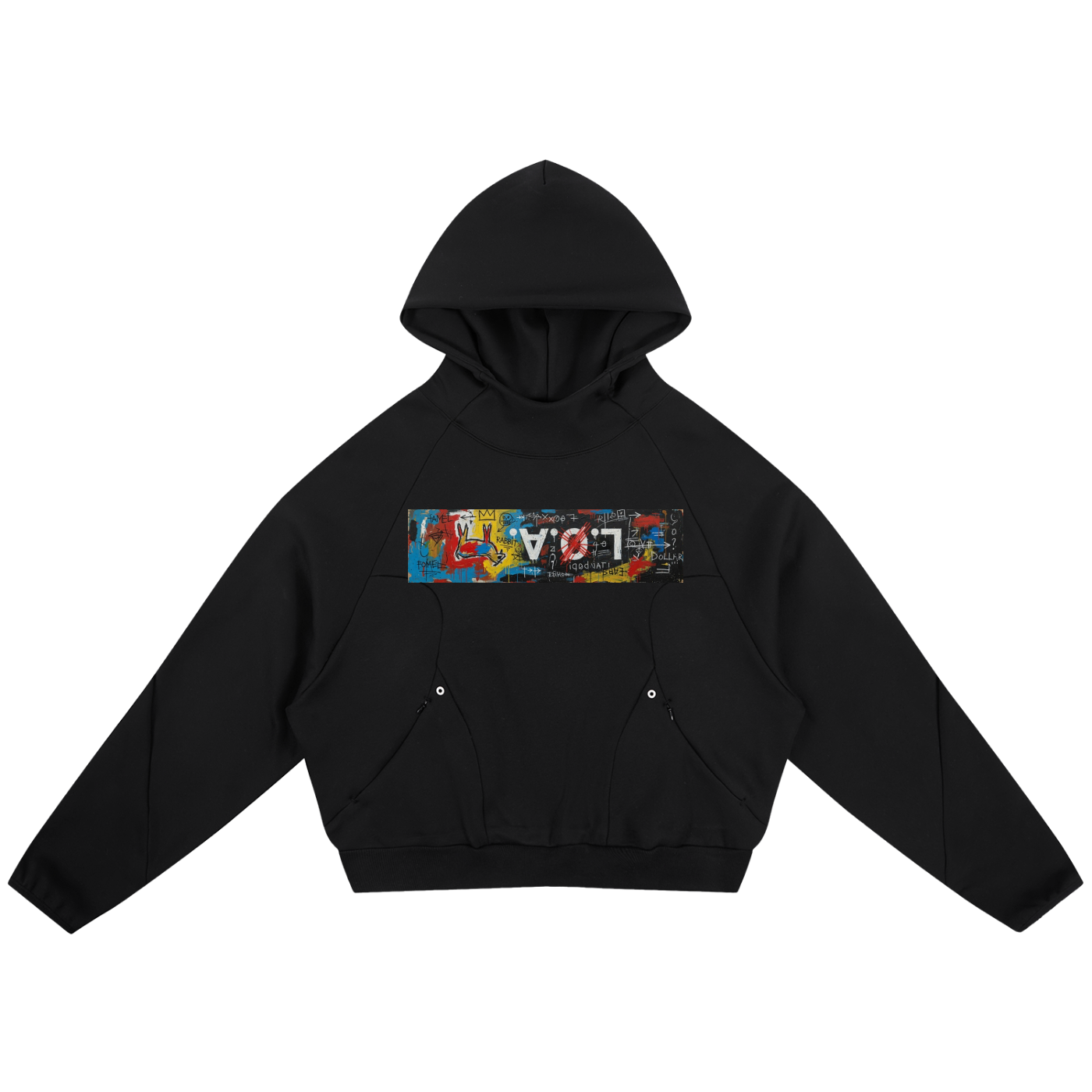 Curved YolBasqui gogh (exclusive) Panel Raglan Hoodie