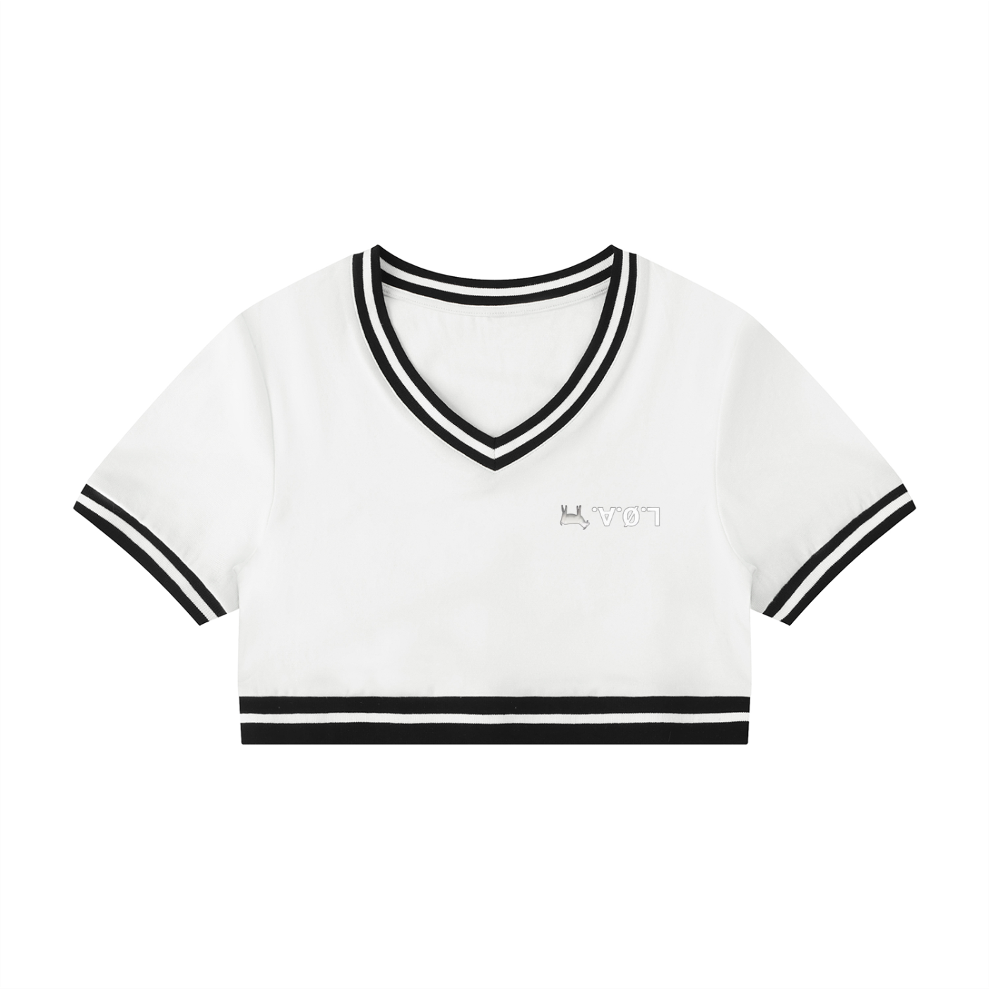 LIFE OF A GOAT | L.O.A.G Elite Ensemble Women's Color Block V-Neck Crop T-Shirt
