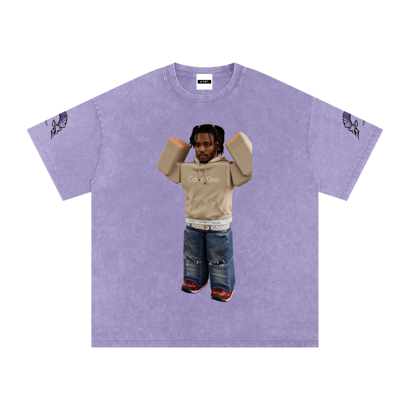 Snow Washed Oversized Cotton T-Shirt