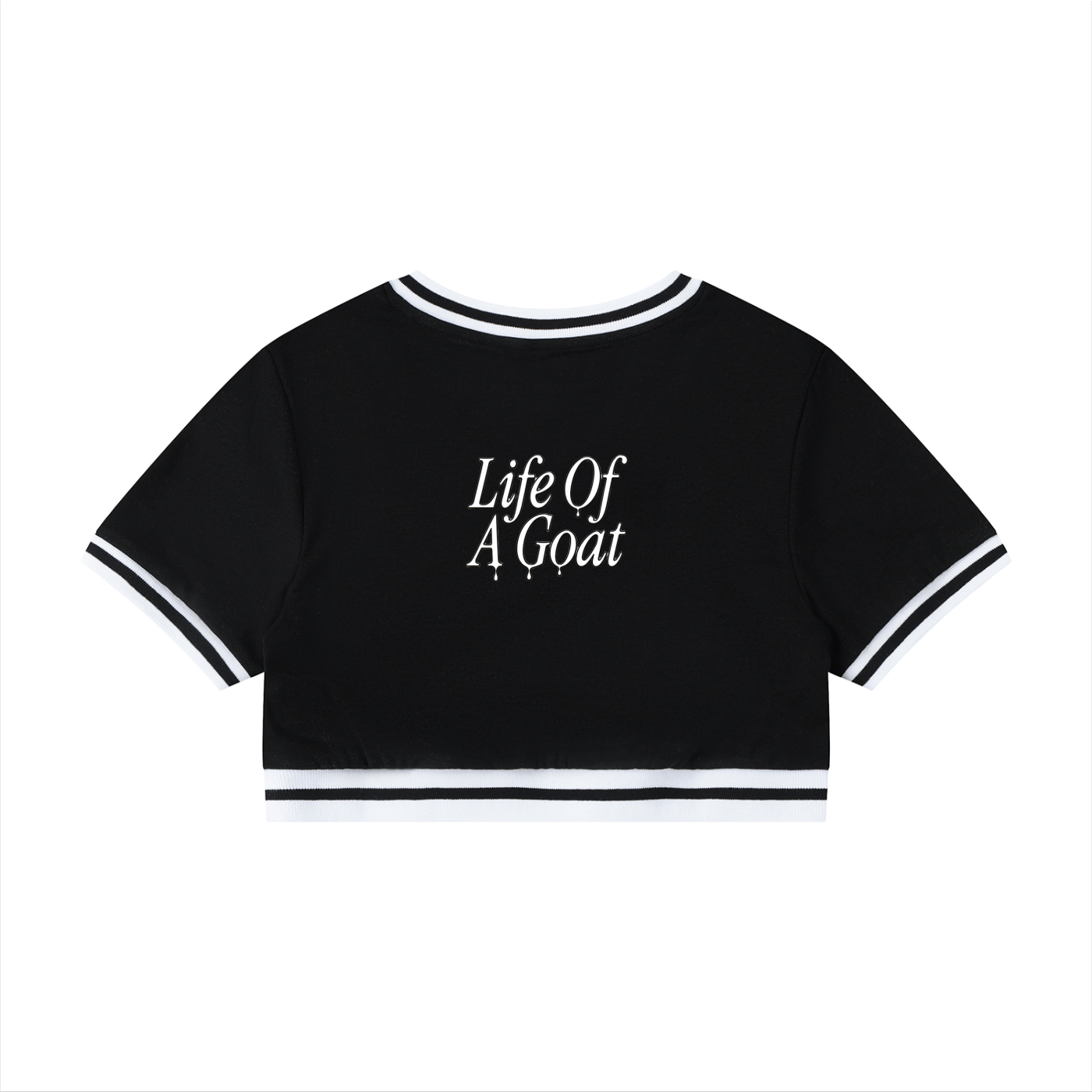 LIFE OF A GOAT | L.O.A.G Elite Ensemble Women's Color Block V-Neck Crop T-Shirt