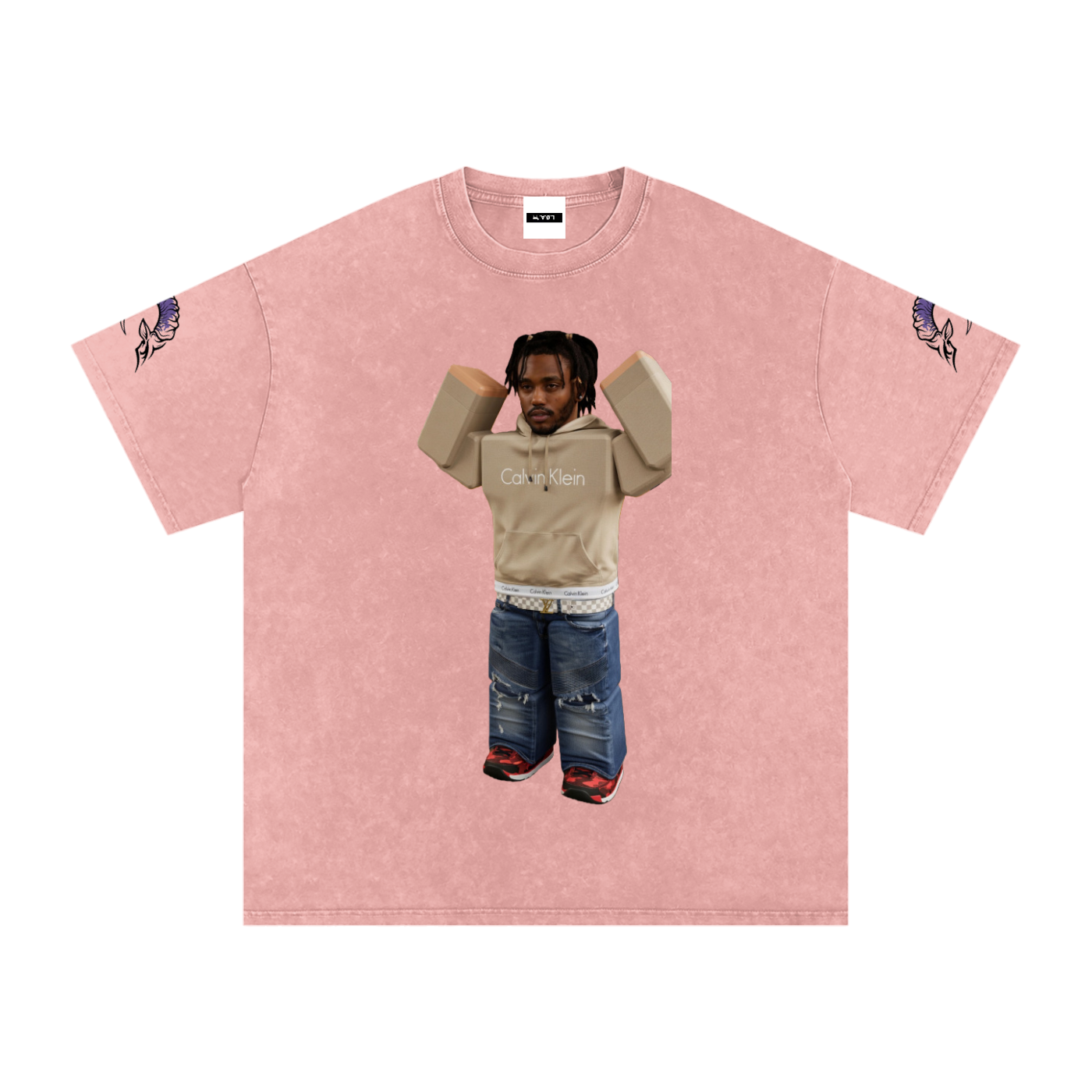 Snow Washed Oversized Cotton T-Shirt
