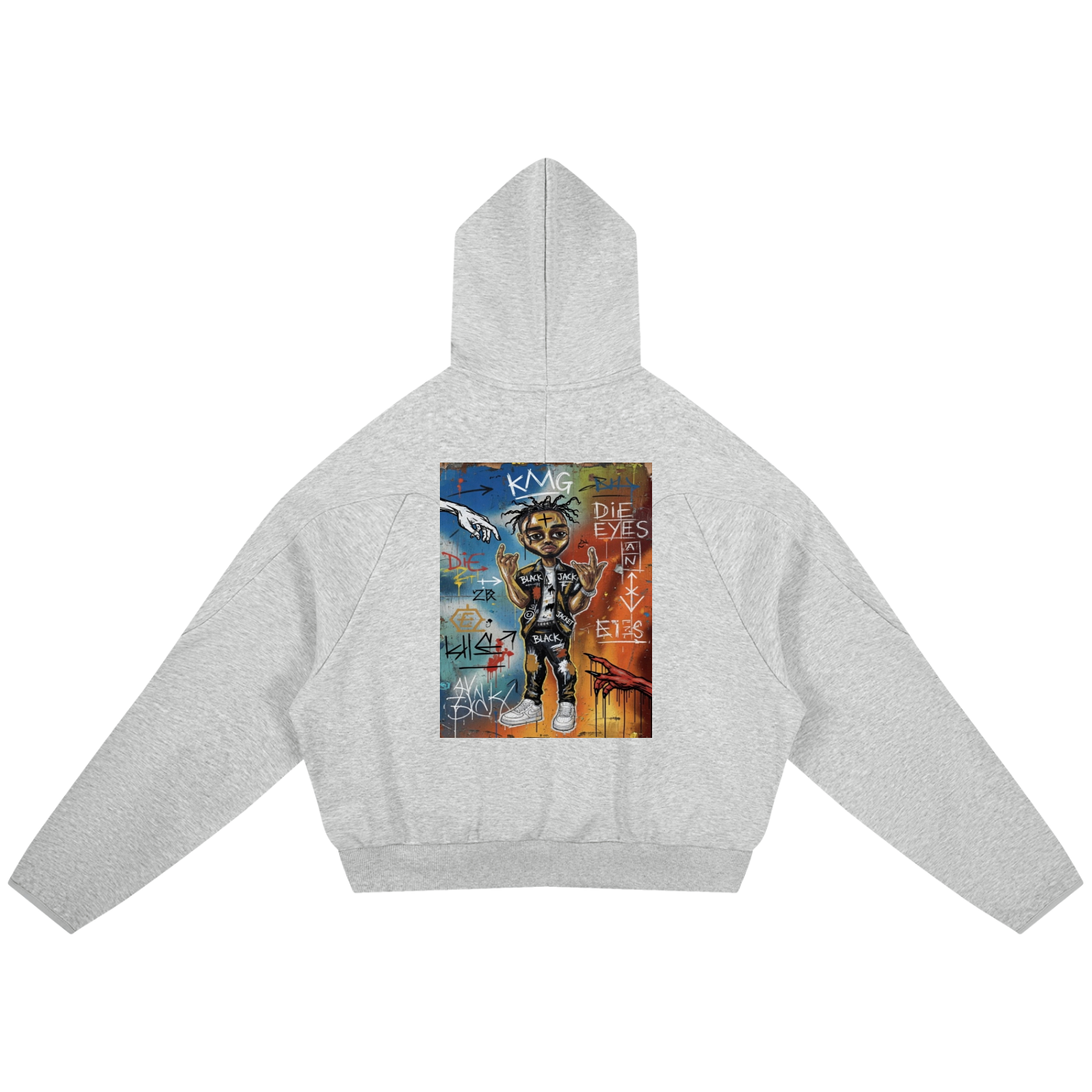 Curved YolBasqui gogh (exclusive) Panel Raglan Hoodie