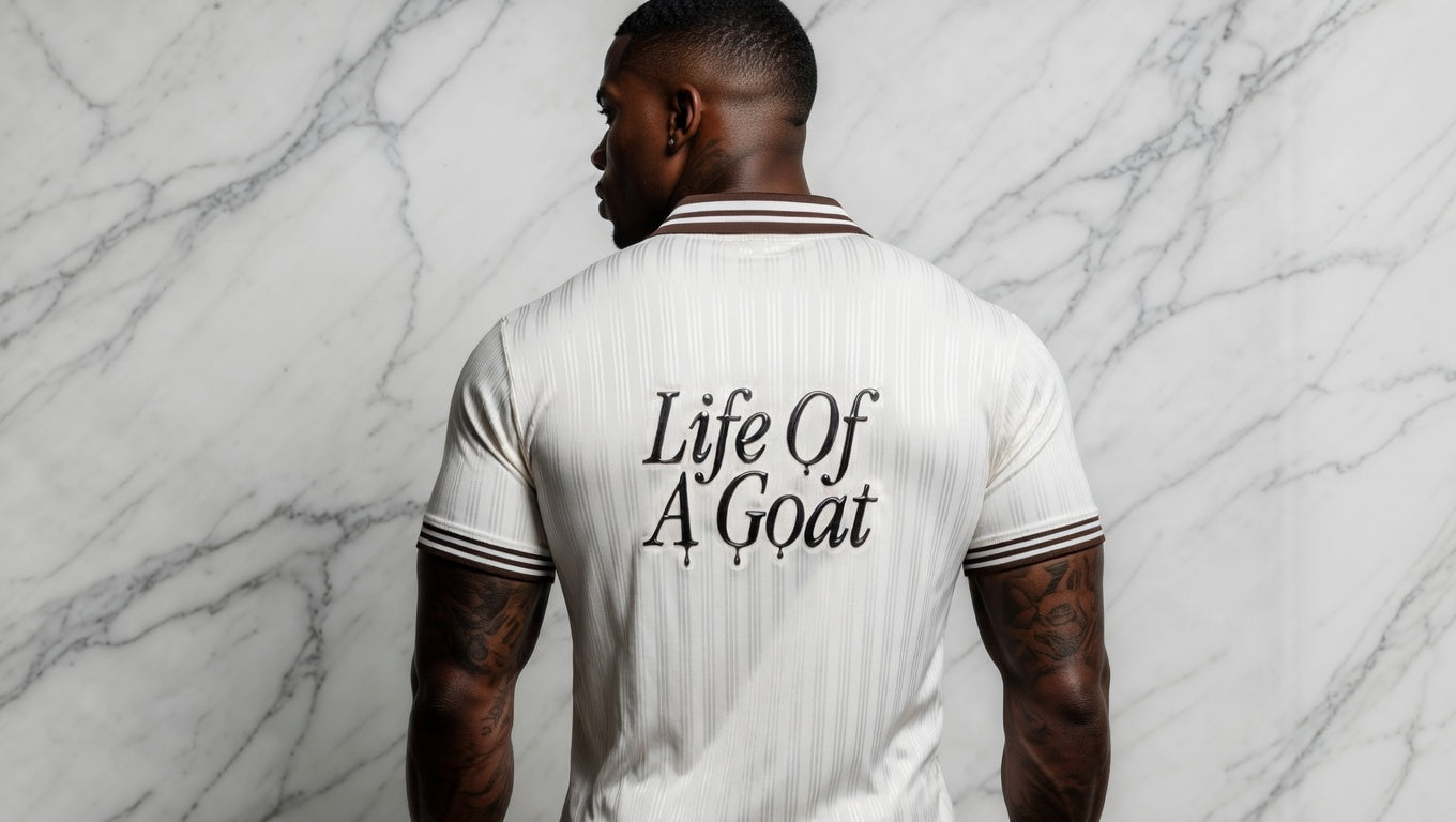 LIFE OF A GOAT | L.O.A.G Elite Ensemble Contrast Stripes Polo Collar T-Shirt