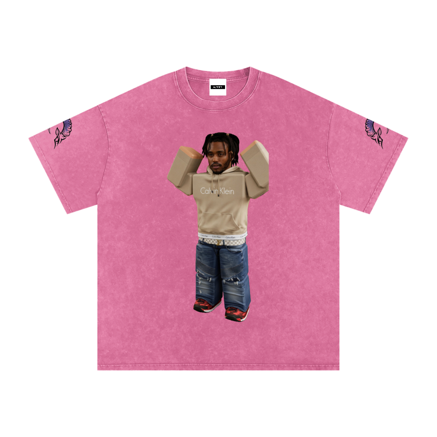 Snow Washed Oversized Cotton T-Shirt