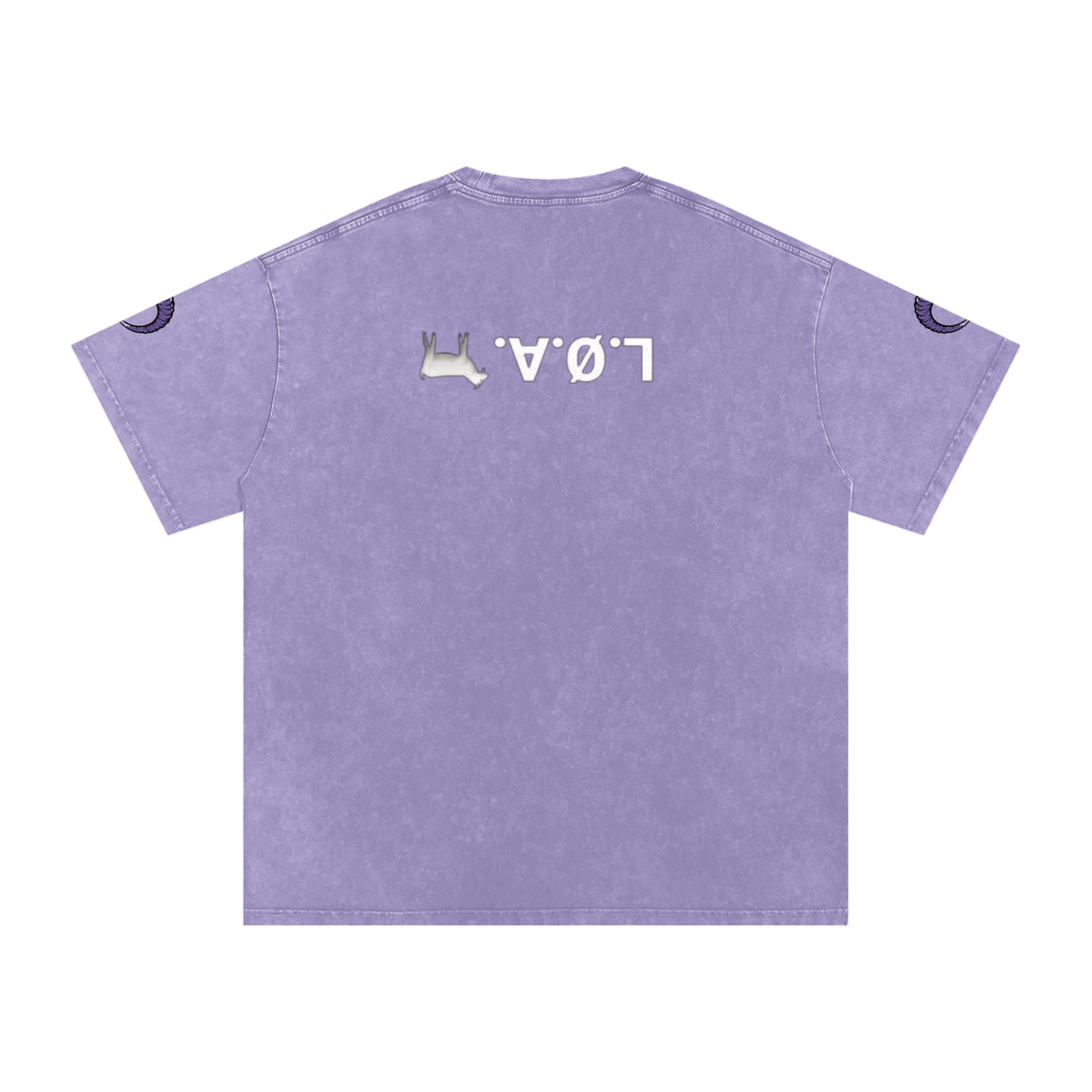 snow washed oversized cotton t-shirt with vintage streetwear design