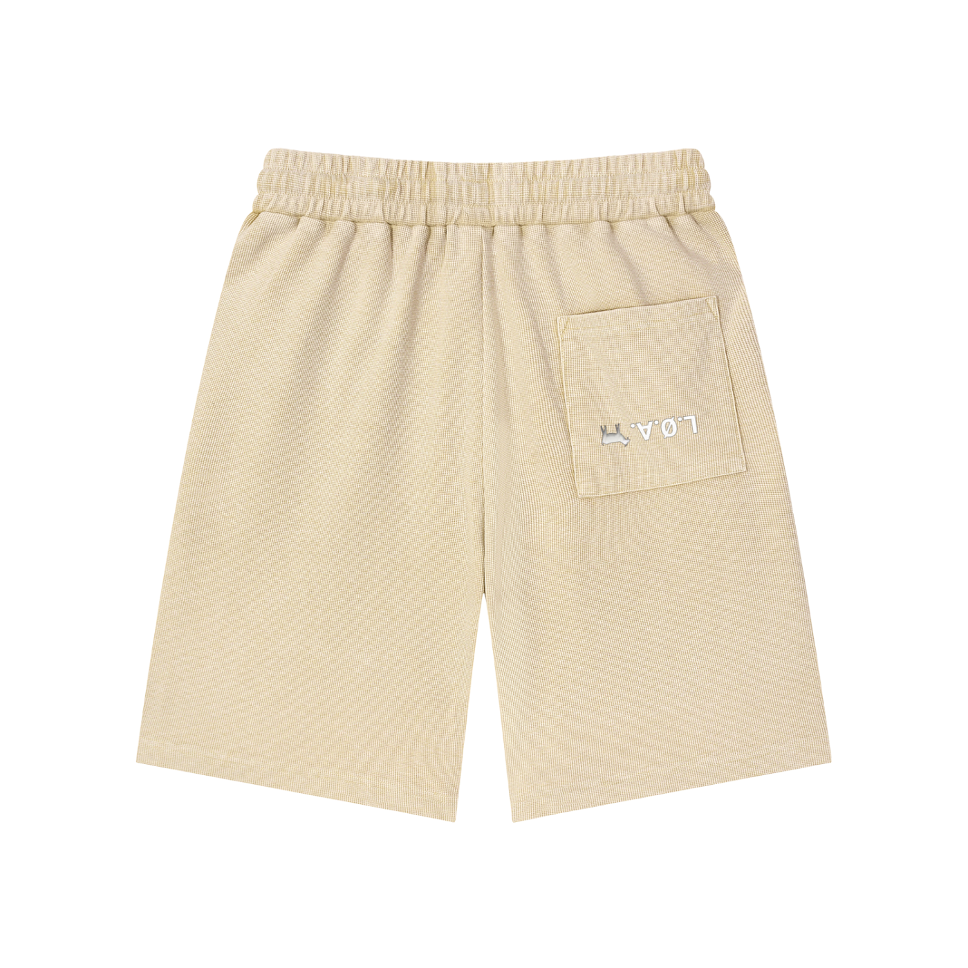Mineral wash waffle knit shorts with textured streetwear design