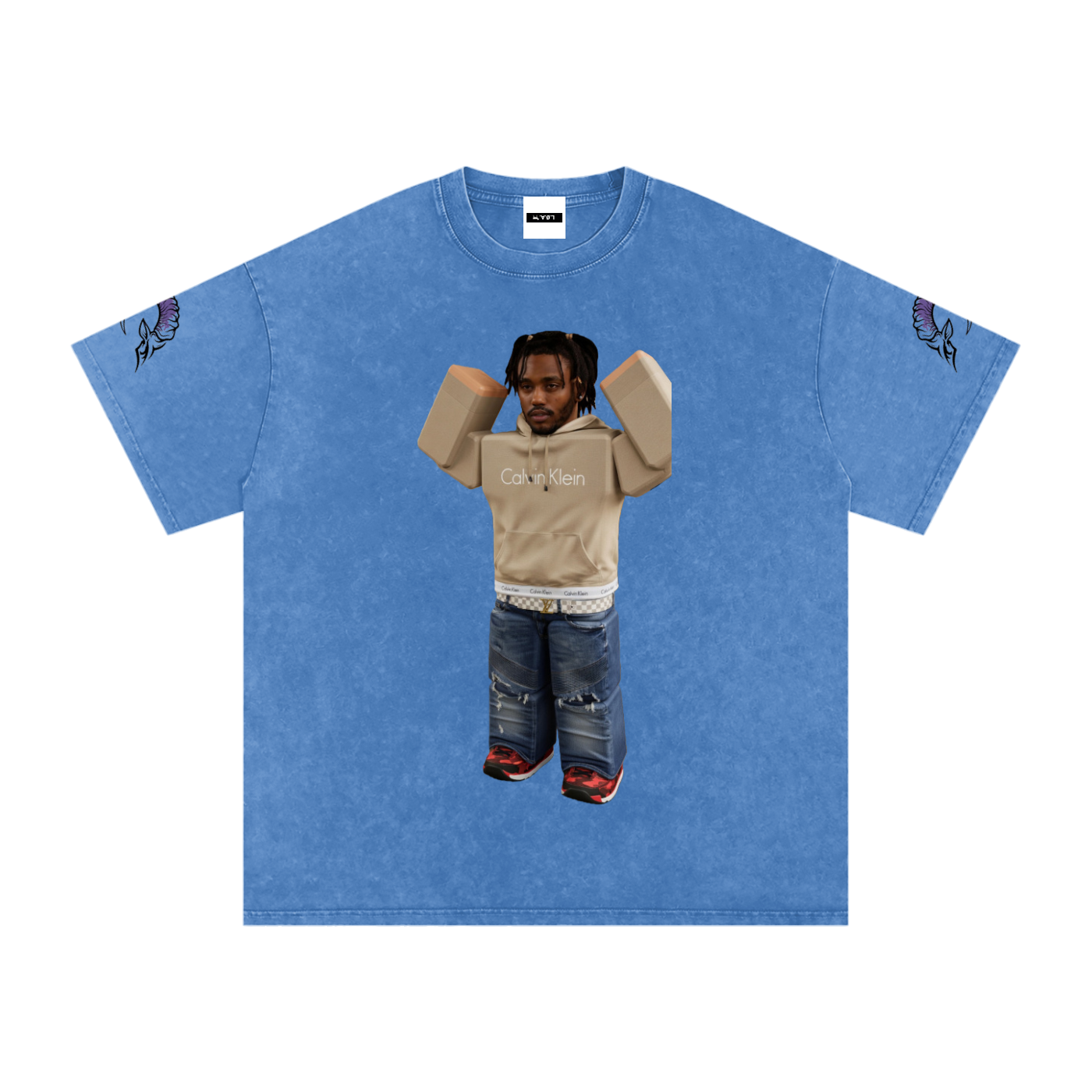Snow Washed Oversized Cotton T-Shirt