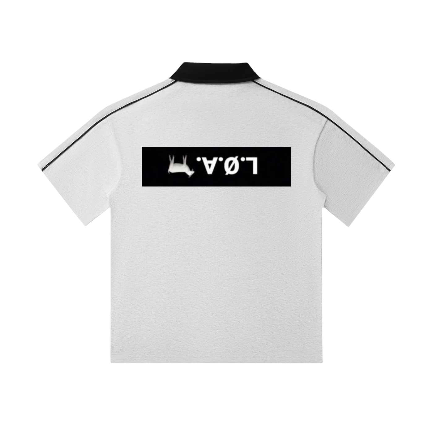 Contrast collar polo shirt with short sleeve casual streetwear design
