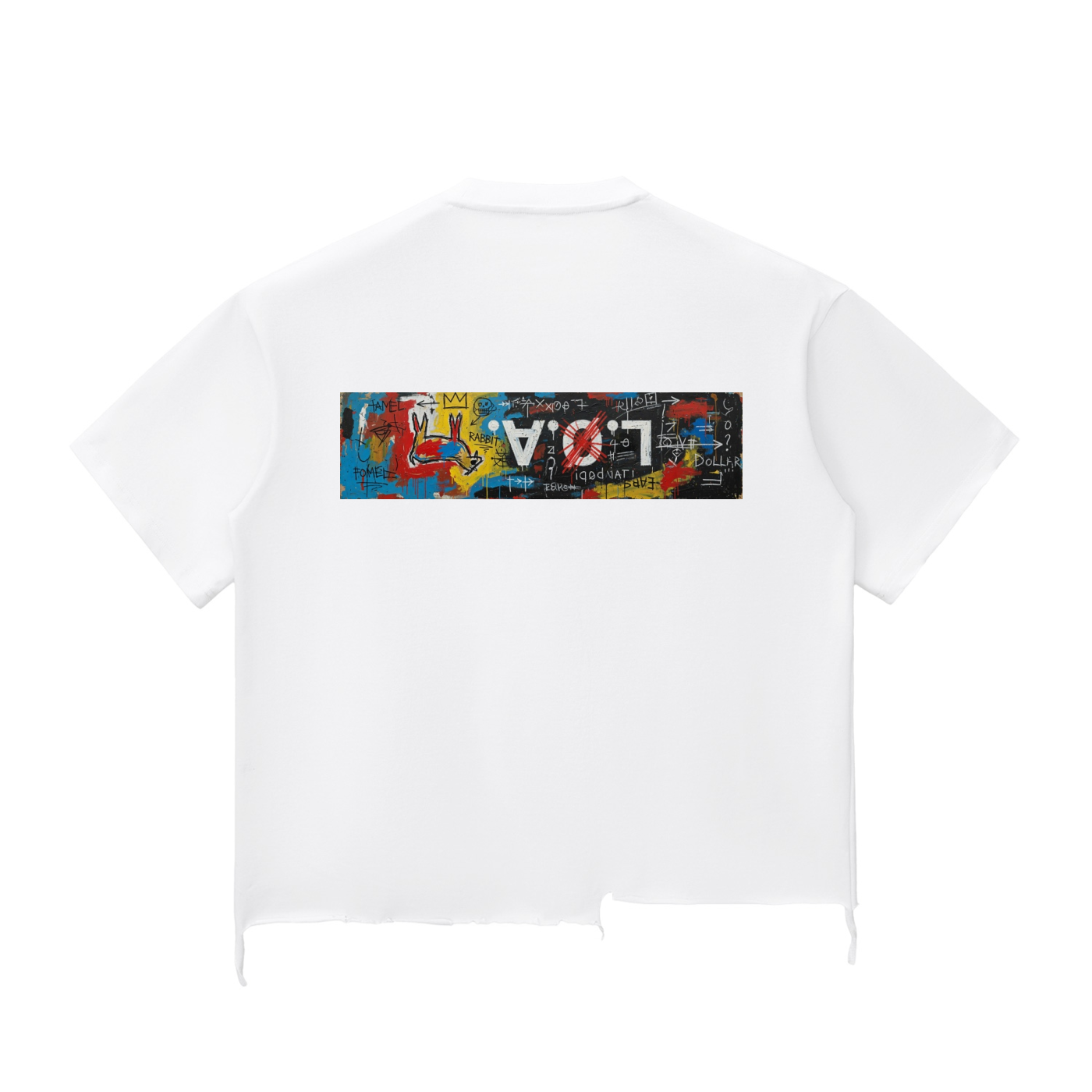 Snow Wash YolBasquivangogh Raw-Hem Boxy T-shirt
