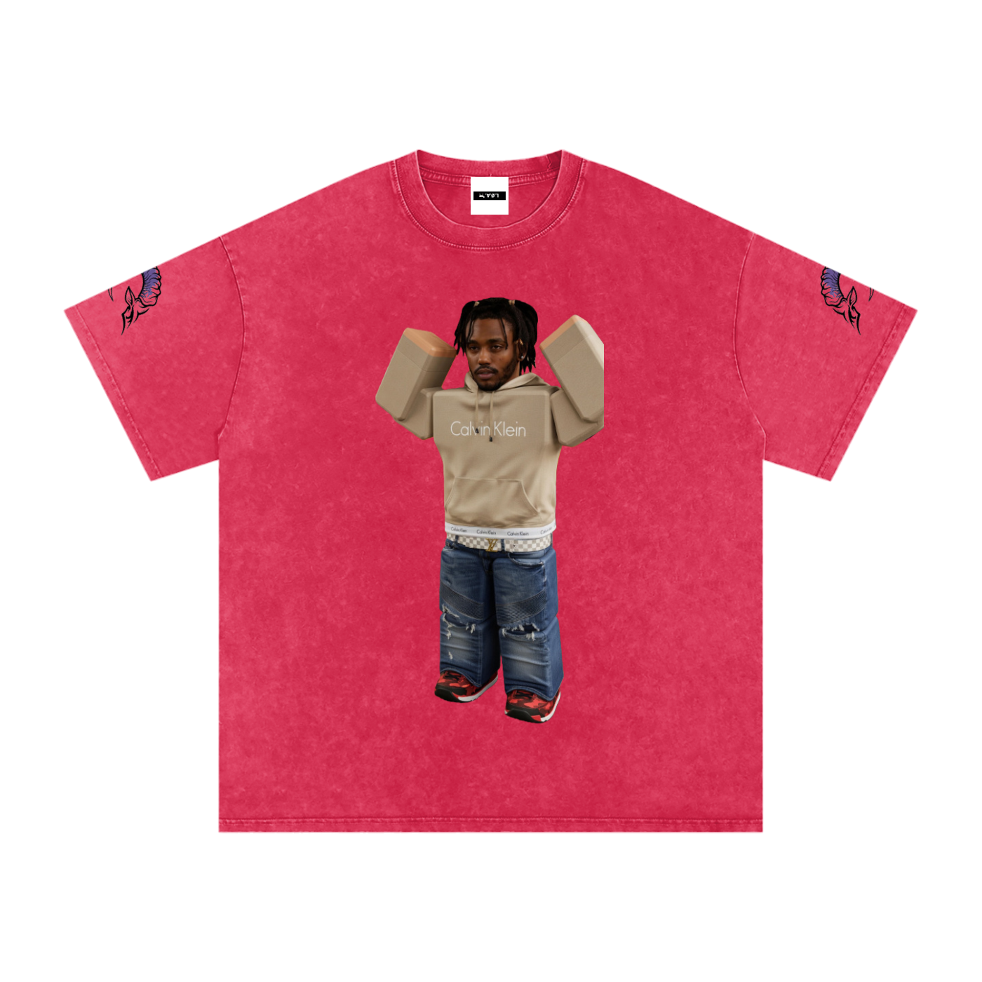 Snow Washed Oversized Cotton T-Shirt