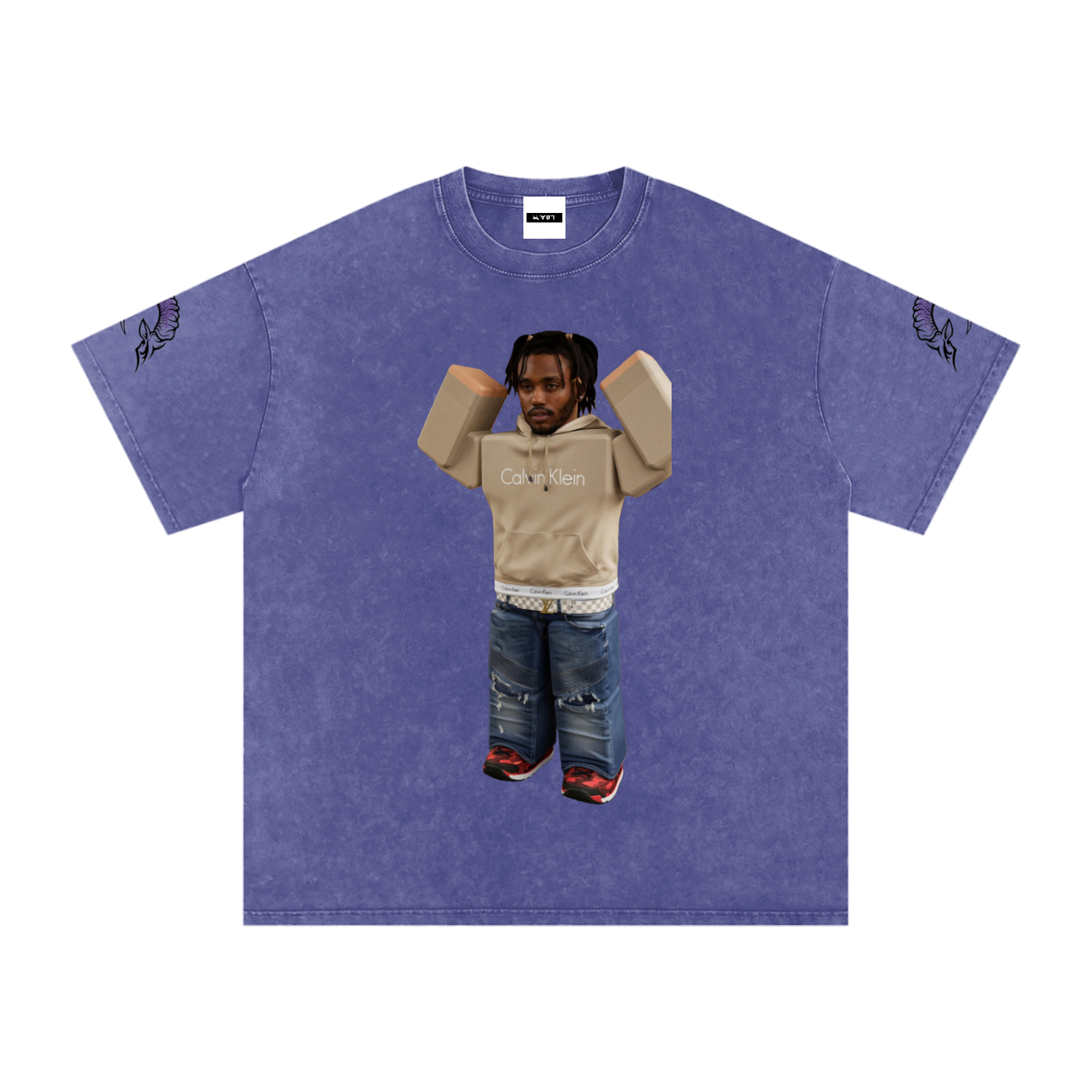 Snow Washed Oversized Cotton T-Shirt
